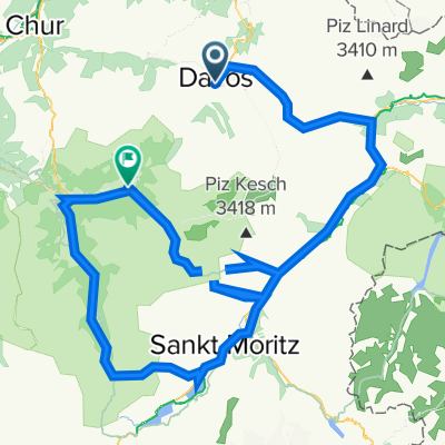 Skistrasse 24, Davos Platz nach Plazziel 186, Filisur