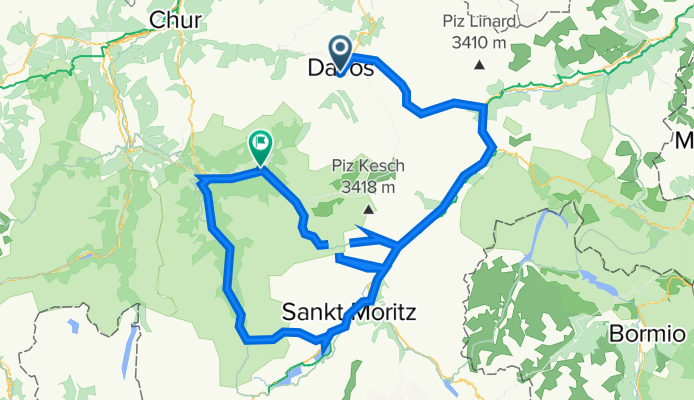 Skistrasse 24, Davos Platz nach Plazziel 186, Filisur