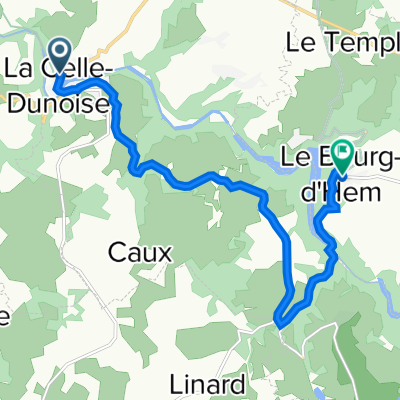 De Rue du Tutet 4, La Celle-Dunoise à Le Bourg 23, Le Bourg-d'Hem