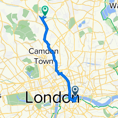 Thames Path, London to 24 Claremont Road, London