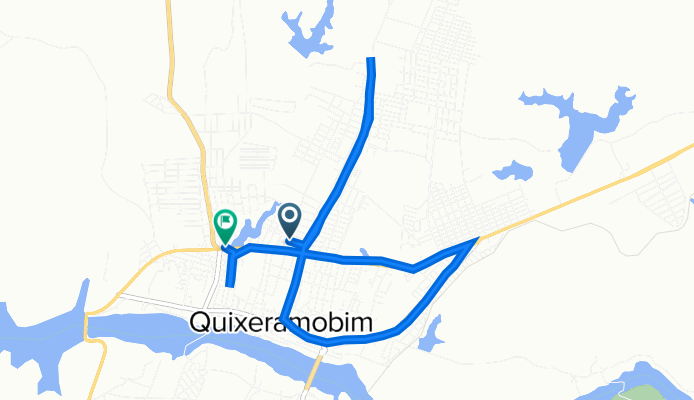 Rua Jose Campos Torquato, 371, Quixeramobim a Rua 25 Março, 8, Quixeramobim