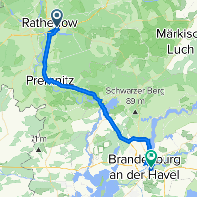 Rathenow nach Neustädtischer Markt 7, Brandenburg an der Havel