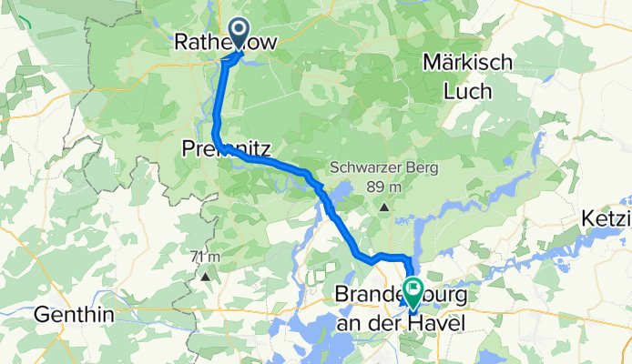 Rathenow nach Neustädtischer Markt 7, Brandenburg an der Havel