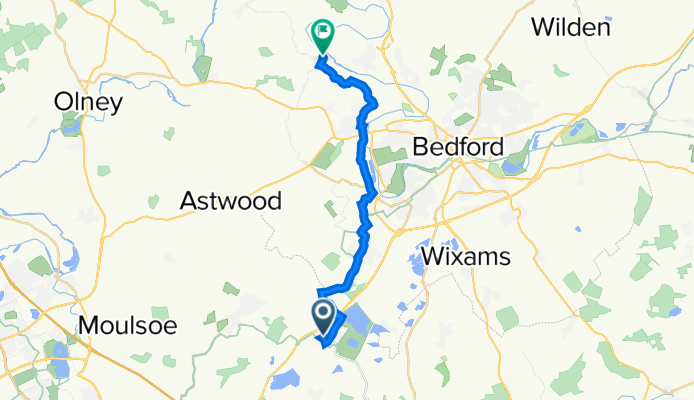 48 Denton Dr, Bedford to The Old Vicarage, Church Road, Bedford