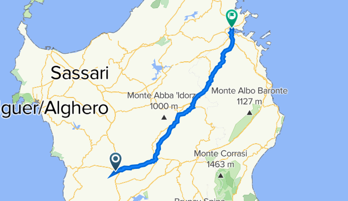 8a Tappa, Macomer - Olbia, Km 119, Dis.1300 M