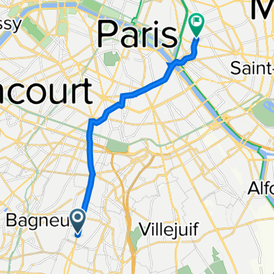 Avenue Aristide Briand, Cachan à 109 Avenue Ledru-Rollin, Paris