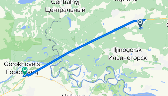 22Н-1410, Володарский район до Никольская улица, 53, Гороховец
