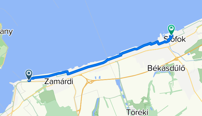Sellő utca 6., Szántód to Jókai park 3a., Siófok