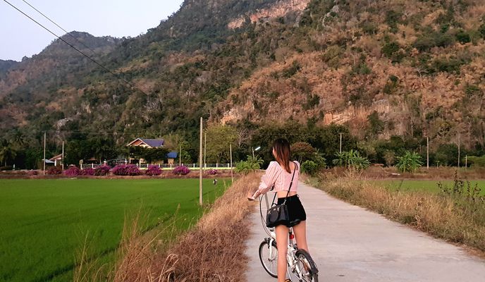 Zdjęcie 1 trasy Bikemap „JG6C+7CW, ลัดหลวง to JG6C+7CW, ลัดหลวง”