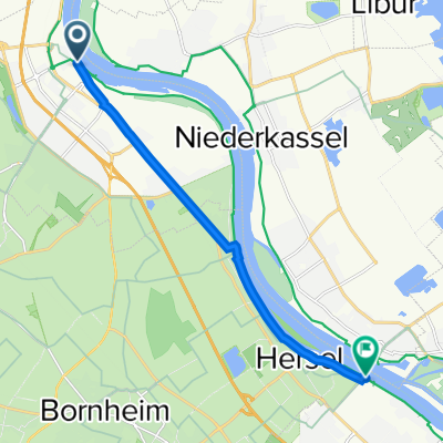 Kölner Straße 40, Wesseling to Estermannufer, Bonn