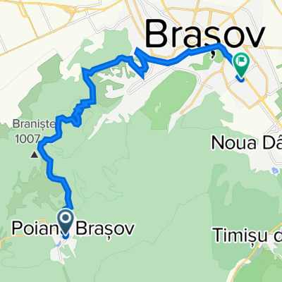 Strada Poiana lui Neagoe, Braşov nach Strada Muncitorilor 22, Braşov