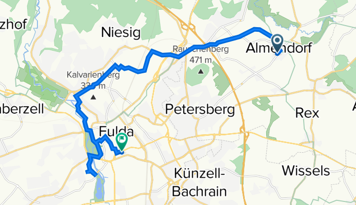 Almendorfer Straße 18, Petersberg nach Florengasse 16, Fulda