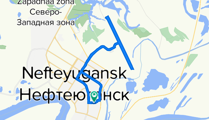 12-й Микрорайон, 37, Нефтеюганск до 12-й Микрорайон, 40, Нефтеюганск