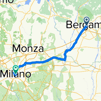 Via Don Luigi Palazzolo 44, Bergamo to Piazza del Duomo 14, Milano