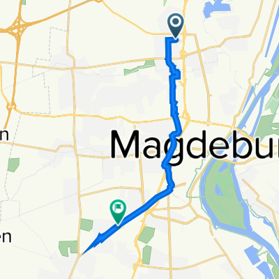 Uchtdorfer Weg 5, Magdeburg nach Halberstädter Straße 179, Magdeburg