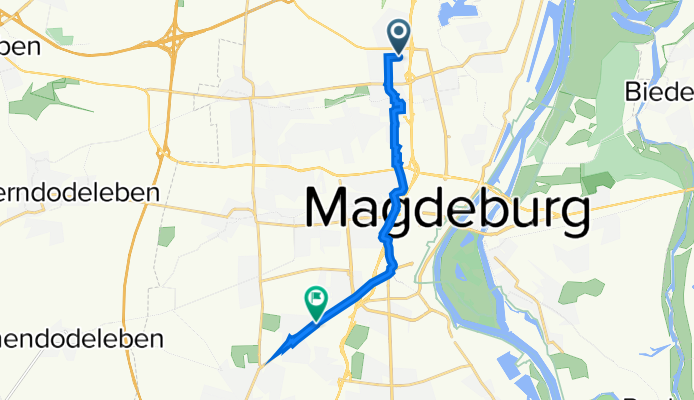 Uchtdorfer Weg 5, Magdeburg nach Halberstädter Straße 179, Magdeburg