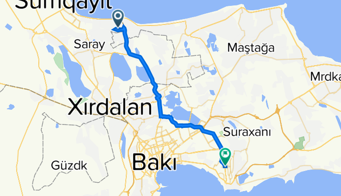 Adsız yol to Vungtau Street, Bakı