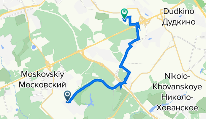 От московская улица 3, Москва до без названия № 17/2Д, Москва
