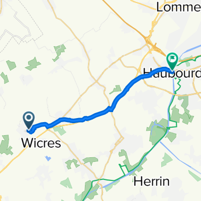 25C Rue du Pilly, Herlies naar 1D Rue Florimond Crépin, Haubourdin