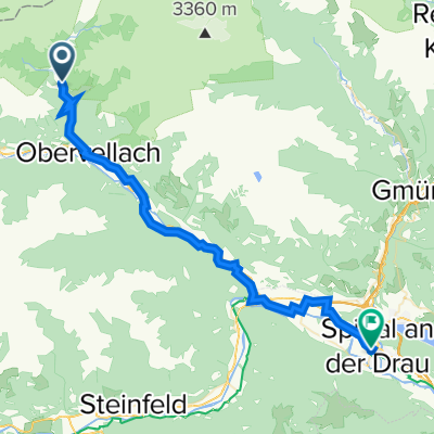 Stappitz 46, Mallnitz to Bahnhofstraße 22a, Spittal an der Drau