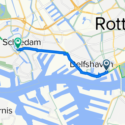 Kapelstraat 51, Rotterdam naar Lange Haven 34, Schiedam