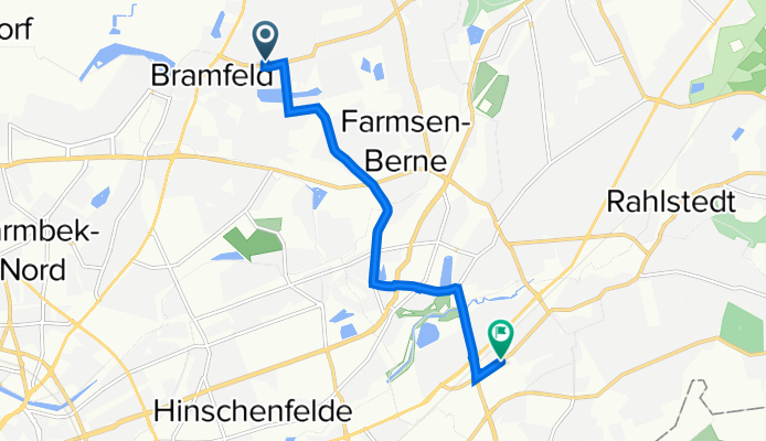Berner Chaussee 45, Hamburg nach Tonndorfer Hauptstraße 100, Hamburg
