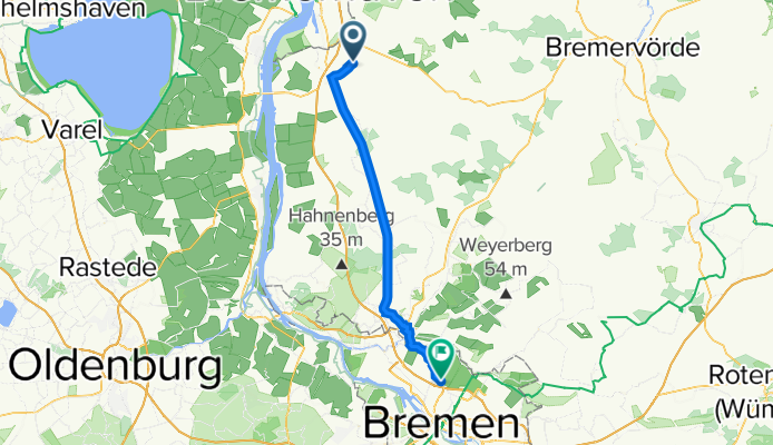 Bahnhofstraße 46, Loxstedt nach Hemmstraße 76, Bremen
