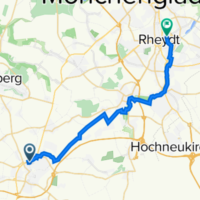 Allensteiner Straße 6, Erkelenz nach Dorfbroicher Straße 9, Mönchengladbach