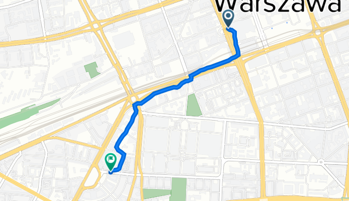 Aleja Jana Pawła II, Warsaw to Filtrowa 83, Warsaw