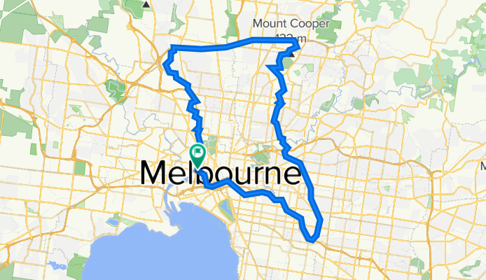 Anniversary Trail - Darebin Creek- Western Ring Road - Moonee Ponds Creek - Docklands - Yarra River- Gardiners Creek