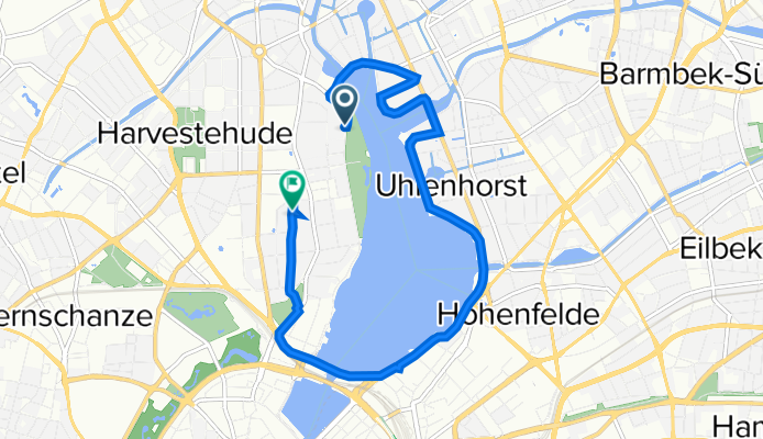 Harvestehuder Weg 36, Hamburg to Heimhuder Straße 79, Hamburg