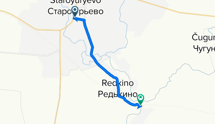 маршрут с Советская улица 39, Староюрьево