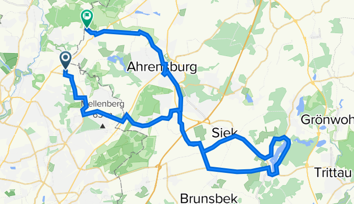 Henseweg 19C, Hamburg nach Ohlstedter Straße 29–31, Ammersbek