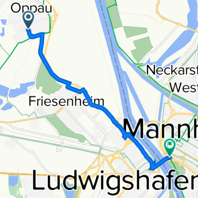 Jahnstraße 10, Ludwigshafen am Rhein nach B36, Mannheim