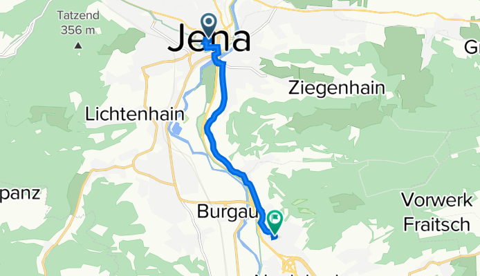 Markt 2, Jena nach Rathausplatz 8, Jena