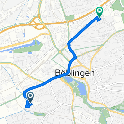 Danziger Straße 6, Böblingen nach Hegelstraße 20, Böblingen