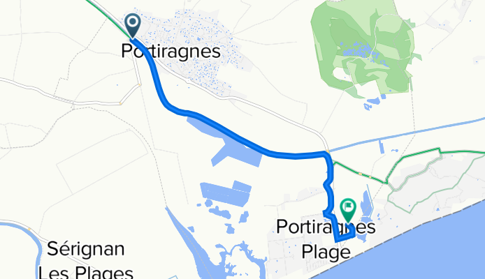 Eurovélo 8, Portiragnes à Portiragnes