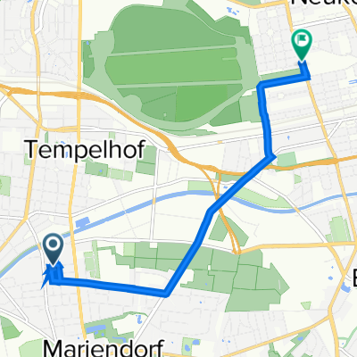 Markgrafenstraße 5, Berlin nach U Leinestraße, Berlin
