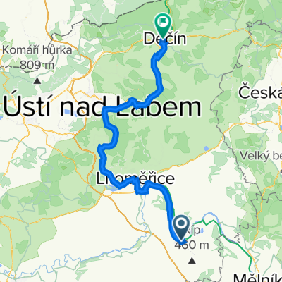 Roudnice-Decin-73km