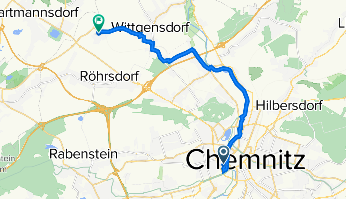 Gerichtsstraße 2, Chemnitz nach Steinbruchsweg 1, Chemnitz