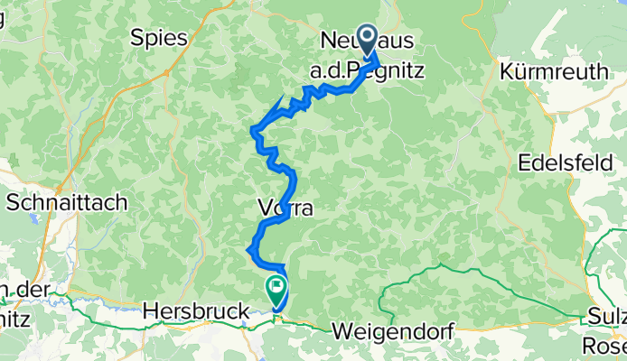 Pegnitztal-Radweg - ab Neuhaus