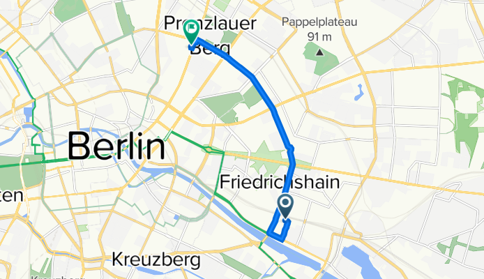 Rudolfstraße 18, Berlin to Prenzlauer Allee 203, Berlin