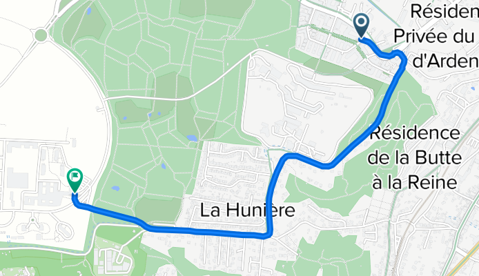 1 Rue Pierre Gilles de Gennes, Palaiseau à Boulevard des Maréchaux, Palaiseau