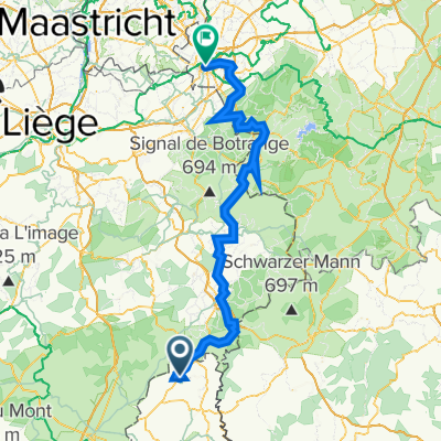 Vennbahn route from Troisvierges to Aachen
