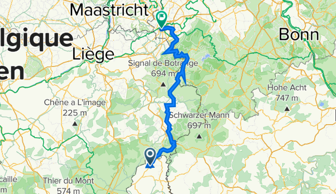 Vennbahn route from Troisvierges to Aachen