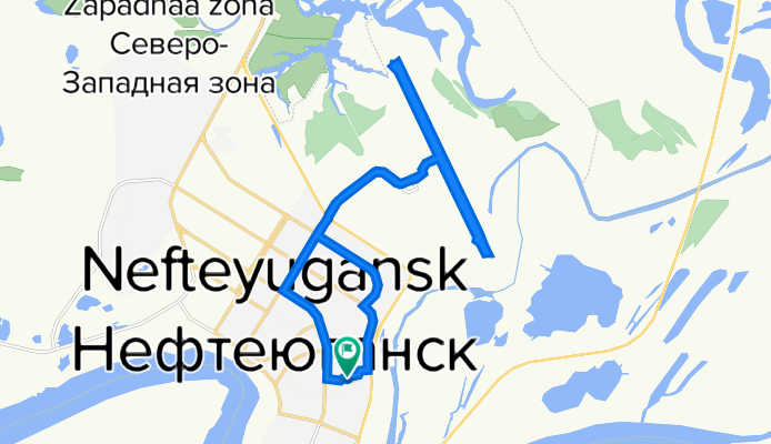 12-й Микрорайон, 42, Нефтеюганск до 12-й Микрорайон, 40, Нефтеюганск