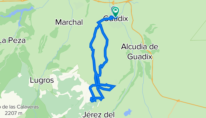 guadix a cogollos y albuñan