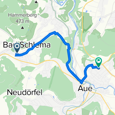 Richard-Friedrich-Straße 16, Aue-Bad Schlema nach Kobaltstraße 7, Aue-Bad Schlema