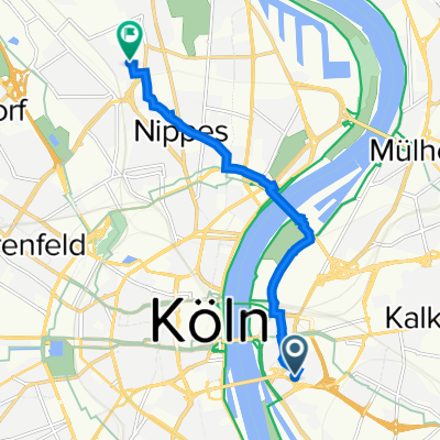 An St Heinrich 1, Köln nach Bergstraße 91, Köln