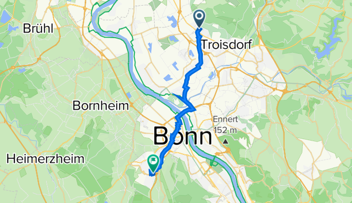 Auf dem Lohmerich 18, Troisdorf nach Basketsring 1, Bonn